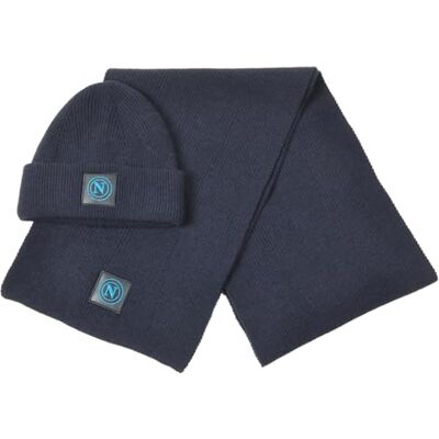 Enzo Castellano SSC NAPOLI Set sjaal en muts in box 47% PC 31% PL 22% NY SSC Napoli 123555, Blauw, Eén maat Enzo Castellano SSC NAPOLI Set sjaal en muts in box 47% PC 31% PL 22% NY SSC Napoli 123555, Blauw, Eén maat