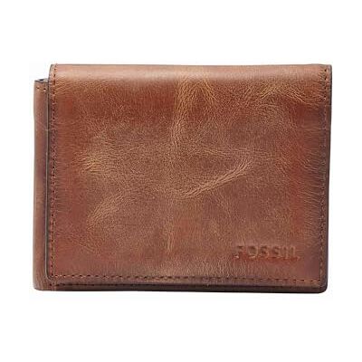 Fossil Derrick Leren of Polyester Reisset voor Mannen Fossil Derrick Leren of Polyester Reisset voor Mannen
