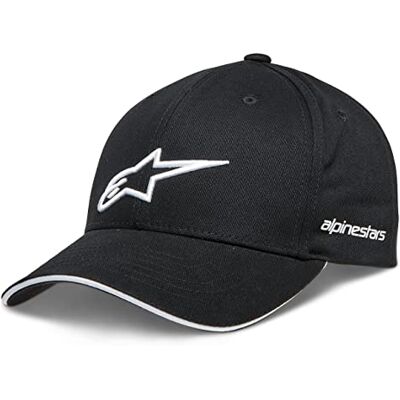 Alpinestars Rostrum Honkbalpet voor heren, met voorgebogen klep en kliksluiting aan de achterkant Alpinestars Rostrum Honkbalpet voor heren, met voorgebogen klep en kliksluiting aan de achterkant