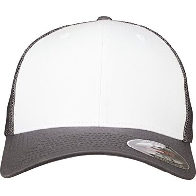 Flexfit Mesh Colored Front, herenpet, verkrijgbaar in vele verschillende kleuren, maten S-M tot L-XL, donkergrijs/wit/donkergrijs, L-XL Flexfit Mesh Colored Front, herenpet, verkrijgbaar in vele verschillende kleuren, maten S-M tot L-XL, donkergrijs/wit/donkergrijs, L-XL