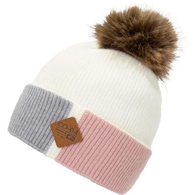 CHILLOUTS Vinny Hat Bobbel hoed white OneSize removeable fake Fur PomPom CHILLOUTS Vinny Hat Bobbel hoed white OneSize removeable fake Fur PomPom