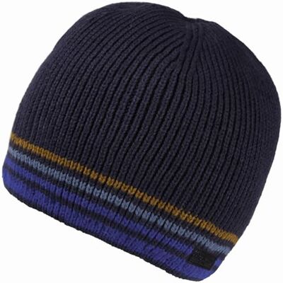 Regatta Heren Balton warme winter fleece gevoerde gebreide muts, marineblauw, Eén Maat Regatta Heren Balton warme winter fleece gevoerde gebreide muts, marineblauw, Eén Maat