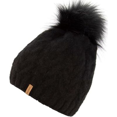 CHILLOUTS Flora Hat Bobbel hoed black OneSize Made in Europe CHILLOUTS Flora Hat Bobbel hoed black OneSize Made in Europe