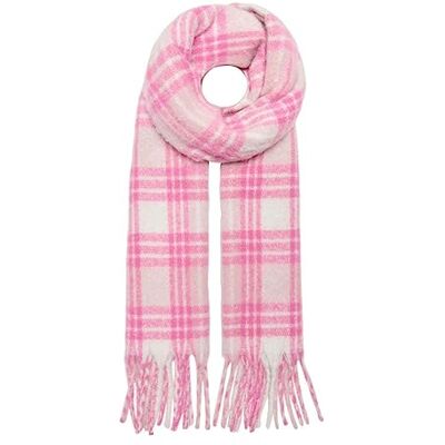 ONLY Dames Onllima Life Check Frill Scarf Cc sjaal (100 stuks), Geproduceerd abrikoos/detail:Check, One Size ONLY Dames Onllima Life Check Frill Scarf Cc sjaal (100 stuks), Geproduceerd abrikoos/detail:Check, One Size