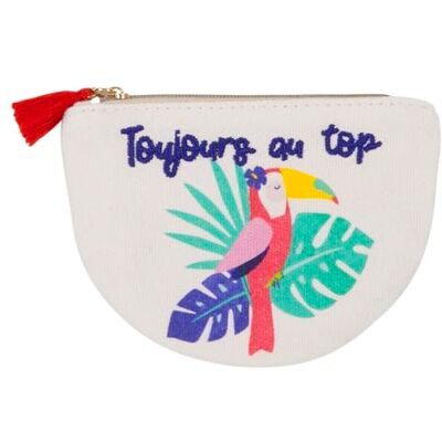 DRAEGER Paris portemonnee Altijd aan de top, 100% katoen, ritssluiting en kwast, 12 x 9,5 cm DRAEGER Paris portemonnee Altijd aan de top, 100% katoen, ritssluiting en kwast, 12 x 9,5 cm