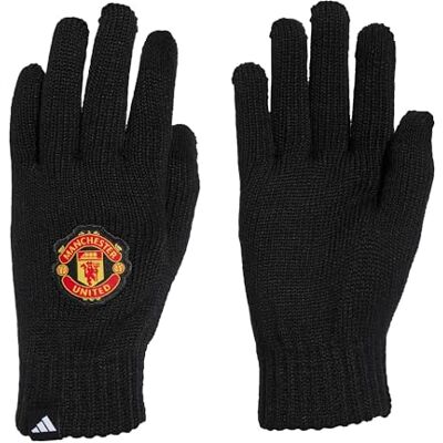 adidas uniseks-volwassene Mufc Manchester United Gloves, black/mufc red, M adidas uniseks-volwassene Mufc Manchester United Gloves, black/mufc red, M