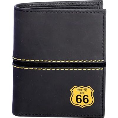 Route 66 Portemonnee heren leer (RFID-bescherming) portemonnee heren slim creditcardhouder kaarthouder kaartenetui heren pocket portemonnee, Navy Route 66 Portemonnee heren leer (RFID-bescherming) portemonnee heren slim creditcardhouder kaarthouder kaartenetui heren pocket portemonnee, Navy