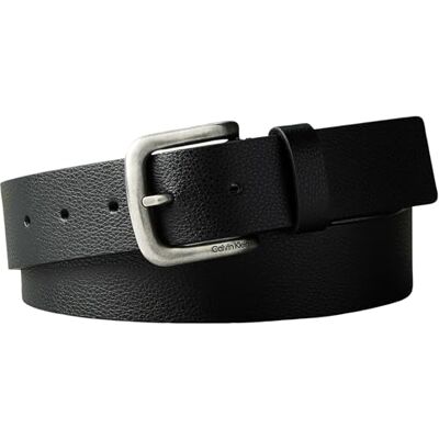 Calvin Heren RONDE GESP PEBBLED 35MM LV04D7044G Riemen, ZWART (Zwart/Antiek Zilver), 115, Zwart (Zwart/Antiek Zilver), 115 Calvin Heren RONDE GESP PEBBLED 35MM LV04D7044G Riemen, ZWART (Zwart/Antiek Zilver), 115, Zwart (Zwart/Antiek Zilver), 115