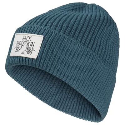 Jack Wolfskin Uniseks beanie muts badge beanie Jack Wolfskin Uniseks beanie muts badge beanie