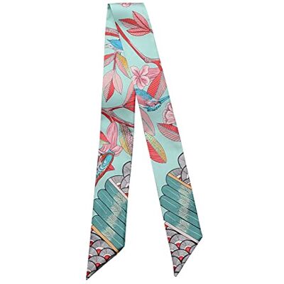JERLA 100% Mulberry silk Scarf Head Hair Ribbon Handbag Handle wrap Tie Bundle Scarf Neckerchief Scarf for women JERLA 100% Mulberry silk Scarf Head Hair Ribbon Handbag Handle wrap Tie Bundle Scarf Neckerchief Scarf for women