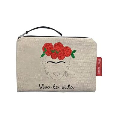 hello-bags . Portemonnee, portemonnee, kaarthouder Buitenkant: 100% katoen. Met ritssluiting en binnenvoering. Inclusief kraft-envelop. Model: "Vivalavida". Kleur: ecru/zwart. Afmetingen: 14 x 10 cm., hello-bags . Portemonnee, portemonnee, kaarthouder Buitenkant: 100% katoen. Met ritssluiting en binnenvoering. Inclusief kraft-envelop. Model: "Vivalavida". Kleur: ecru/zwart. Afmetingen: 14 x 10 cm.,