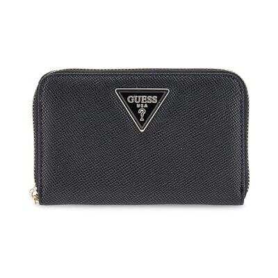 GUESS portemonnee Laurel II SLG Medium Zip Around Wallet Black zwart GUESS portemonnee Laurel II SLG Medium Zip Around Wallet Black zwart