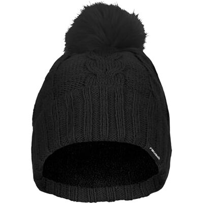 Reusch Eve Beanie, aangenaam warme en winddichte gebreide muts, skimuts, wintermuts voor dames, met pompon, voor sport en vrije tijd, met hoog stijlvol design Reusch Eve Beanie, aangenaam warme en winddichte gebreide muts, skimuts, wintermuts voor dames, met pompon, voor sport en vrije tijd, met hoog stijlvol design