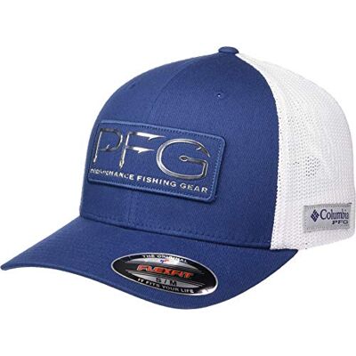 Columbia Unisex PFG Mesh Hooks Ball Cap, Carbon/Zilver, L/XL Columbia Unisex PFG Mesh Hooks Ball Cap, Carbon/Zilver, L/XL