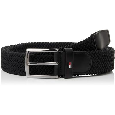 Tommy Hilfiger Denton Elastische Am0am13439 riem voor heren, Zwart, 80 cm Tommy Hilfiger Denton Elastische Am0am13439 riem voor heren, Zwart, 80 cm