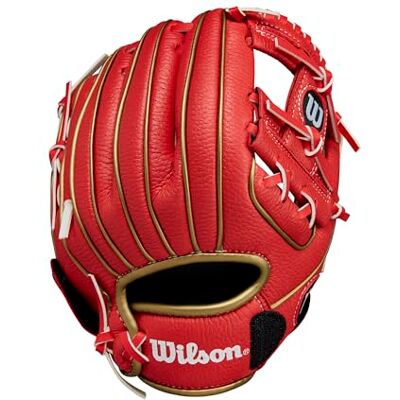 Wilson A200 T-ball & honkbalhandschoen + want, jeugd, maten 9" 10", rechts- en linkshandig, diverse stijlen Wilson A200 T-ball & honkbalhandschoen + want, jeugd, maten 9" 10", rechts- en linkshandig, diverse stijlen