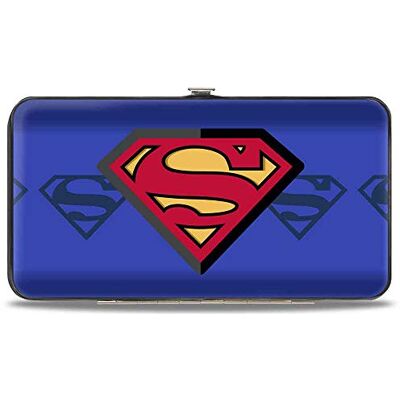 Buckle-Down Portemonnee Scharnier Portemonnee Superman Shield Centered/Shield Stripe Blues unisex-volwassenen, Meerkleurig Buckle-Down Portemonnee Scharnier Portemonnee Superman Shield Centered/Shield Stripe Blues unisex-volwassenen, Meerkleurig