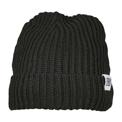 Urban Classics Uniseks gebreide muts Trawler Beanie van gerecycled garen voor heren en dames Fisherman Beanie voor de winter, zwart, Eén maat Urban Classics Uniseks gebreide muts Trawler Beanie van gerecycled garen voor heren en dames Fisherman Beanie voor de winter, zwart, Eén maat