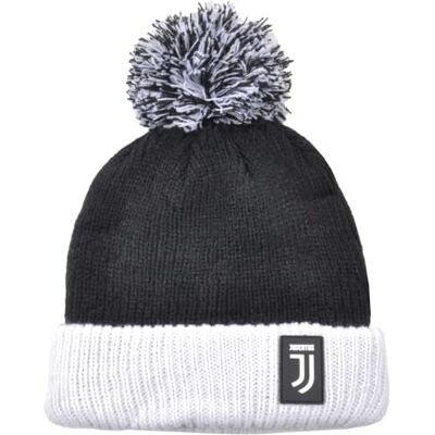 JUVENTUS Tweekleurige ponpon-hoed met rubberen logo, maat voor kinderen van 2-8 jaar. 100% polycarbonaat. Officieel product JUVENTUS Tweekleurige ponpon-hoed met rubberen logo, maat voor kinderen van 2-8 jaar. 100% polycarbonaat. Officieel product