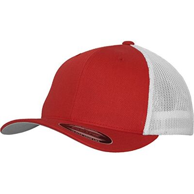 Flexfit Volwassen muts Mesh Trucker 2-Tone, rood/wit, S-M Flexfit Volwassen muts Mesh Trucker 2-Tone, rood/wit, S-M