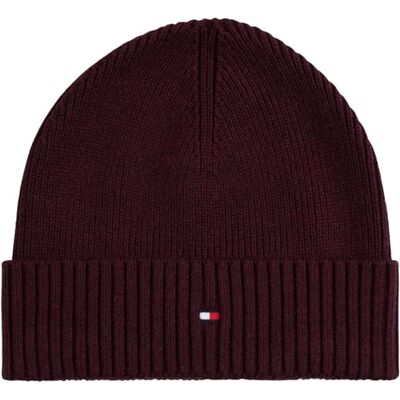 Tommy Hilfiger Heren TH Flag PIMA katoenen muts AM0AM12796, paars, één maat, Paars (Diep Bourgondië Melange), One size Tommy Hilfiger Heren TH Flag PIMA katoenen muts AM0AM12796, paars, één maat, Paars (Diep Bourgondië Melange), One size