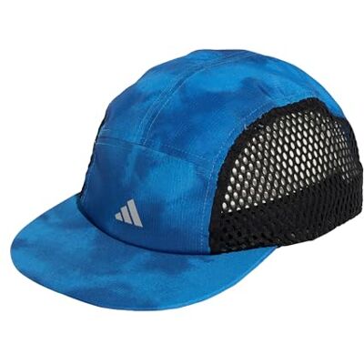 adidas Unisex adulto Running Graphic Cap, ray blue/tech indigo, S-M adidas Unisex adulto Running Graphic Cap, ray blue/tech indigo, S-M