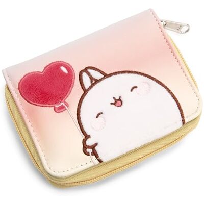 NICI Tas MOLANG 12x9,5cm wit Portefeuille voor meisjes, muntenportemonnee met ritssluiting voor meisjes en tienerfans, Geldtas NICI Tas MOLANG 12x9,5cm wit Portefeuille voor meisjes, muntenportemonnee met ritssluiting voor meisjes en tienerfans, Geldtas