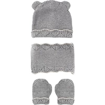 MacBeen Handschoenen, muts en sjaal voor baby's, 9 tot 18 maanden, grijs, winteraccessoireset, klein, uniseks, kinderen MacBeen Handschoenen, muts en sjaal voor baby's, 9 tot 18 maanden, grijs, winteraccessoireset, klein, uniseks, kinderen
