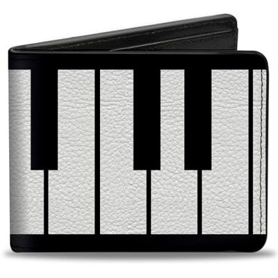 Buckle-Down Bifold Wallet Piano Portemonnee voor heren, Meerkleurig, 4.0" x 3.5 Buckle-Down Bifold Wallet Piano Portemonnee voor heren, Meerkleurig, 4.0" x 3.5