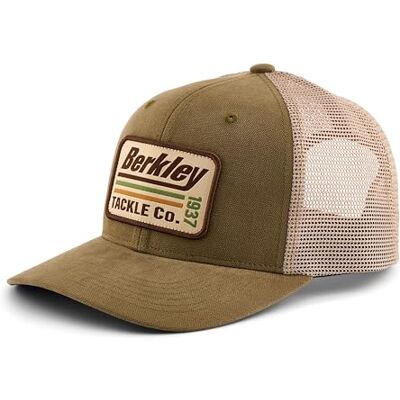 Berkley Striper-Visserspet, Trucker-Stijl Pet Met Middelhoge Kroon Voor Vissers, Retro Canvas Patch Aan De Voorkant, Voorgebogen Klep, Geborduurde Visserspet, Bruin Antraciet Berkley Striper-Visserspet, Trucker-Stijl Pet Met Middelhoge Kroon Voor Vissers, Retro Canvas Patch Aan De Voorkant, Voorgebogen Klep, Geborduurde Visserspet, Bruin Antraciet