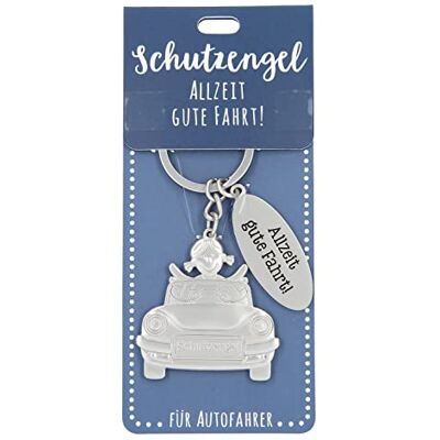 Depesche 11343-003 Beschermengel sleutelhanger voor mannen en vrouwen van metaal, geluksbrenger voor autobestuurders, ideaal als klein geschenk voor geliefden onderweg, zilverkleurig Depesche 11343-003 Beschermengel sleutelhanger voor mannen en vrouwen van metaal, geluksbrenger voor autobestuurders, ideaal als klein geschenk voor geliefden onderweg, zilverkleurig