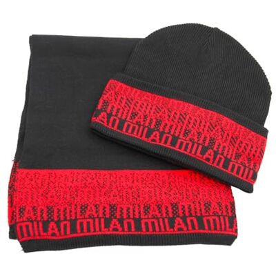 ACM 1899 Set sjaal en muts Skipper Jacquard Logo 52% VI 30% PL 18% PA Milaan in Box 143569, Zwart, One size ACM 1899 Set sjaal en muts Skipper Jacquard Logo 52% VI 30% PL 18% PA Milaan in Box 143569, Zwart, One size