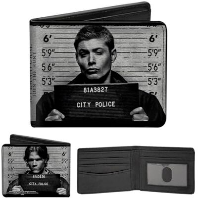 Buckle-Down Gesp Down Unisex Portemonnee Bovennatuurlijke Dean + Sam Mok Shots Grijs/zwart/wit Bi-Fold, Multi kleuren, Eén maat Buckle-Down Gesp Down Unisex Portemonnee Bovennatuurlijke Dean + Sam Mok Shots Grijs/zwart/wit Bi-Fold, Multi kleuren, Eén maat
