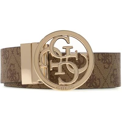 GUESS riem Noelle Adjustable & Reversible Pant Belt W95 Latte Logo/Rosewood bruine oud roze inkortbaar omkeerbaar GUESS riem Noelle Adjustable & Reversible Pant Belt W95 Latte Logo/Rosewood bruine oud roze inkortbaar omkeerbaar