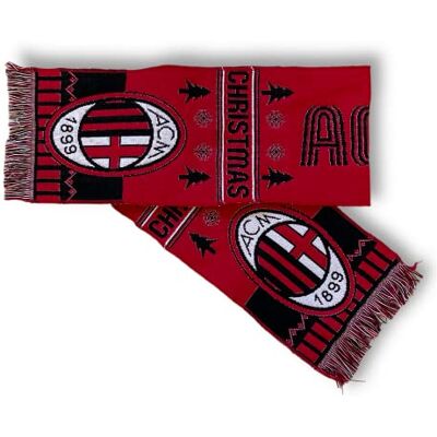 A.C. Milan AC Milan AC Milan Officiële sjaal Christmas, Limited Edition voor Kerstmis, jacquard, acryl, zwart, rood, eenheidsmaat A.C. Milan AC Milan AC Milan Officiële sjaal Christmas, Limited Edition voor Kerstmis, jacquard, acryl, zwart, rood, eenheidsmaat