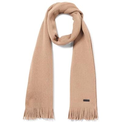 Boss Mens wol getextureerde kleine logo sjaal sjaal, Iconische Camel, One Size Boss Mens wol getextureerde kleine logo sjaal sjaal, Iconische Camel, One Size