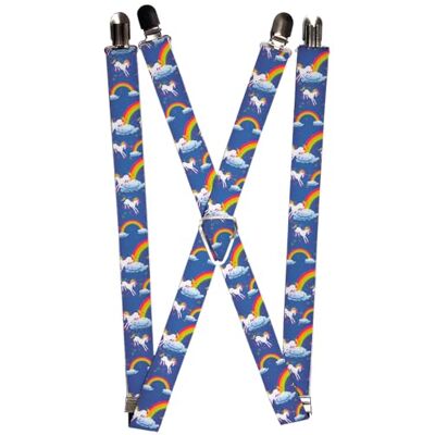 Buckle-Down Buckle Down heren Suspender-Unicorns kousenhouder, meerkleurig, eenheidsmaat Buckle-Down Buckle Down heren Suspender-Unicorns kousenhouder, meerkleurig, eenheidsmaat