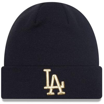 New Era L.A. Dodgers Beanie Muts met Manchet MLB Metallic Zwart-Goud New Era L.A. Dodgers Beanie Muts met Manchet MLB Metallic Zwart-Goud