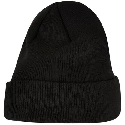 Build Your Brand Uniseks muts Heavy Knit Beanie, gebreide muts met brede band, zwart, One size Build Your Brand Uniseks muts Heavy Knit Beanie, gebreide muts met brede band, zwart, One size