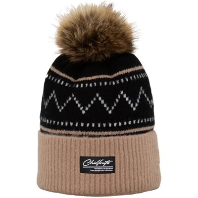 CHILLOUTS Ella Hat Bobbel hoed black OneSize Fleece inside CHILLOUTS Ella Hat Bobbel hoed black OneSize Fleece inside