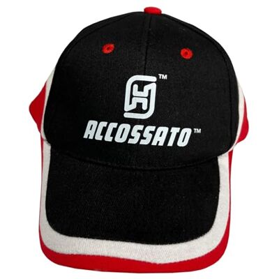 ACCOSSATO Attitude Paddock Cap met vizier, 100% katoen, eenheidsmaat, heren en dames, jaar 2025, kleur zwart ACCOSSATO Attitude Paddock Cap met vizier, 100% katoen, eenheidsmaat, heren en dames, jaar 2025, kleur zwart
