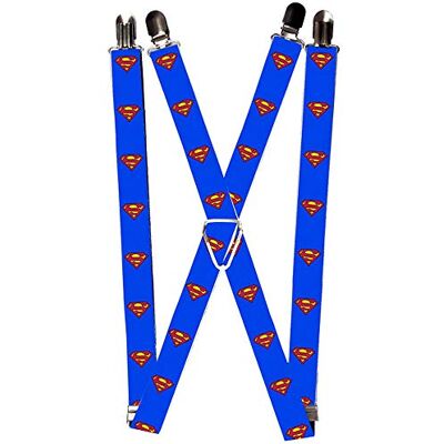 Buckle-Down Heren Suspender-Superman, Meerkleurig, One Size Buckle-Down Heren Suspender-Superman, Meerkleurig, One Size