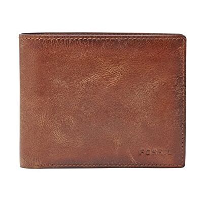 Fossil Derrick Leren of Polyester Reisset voor Mannen Fossil Derrick Leren of Polyester Reisset voor Mannen