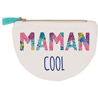 DRAEGER Paris portemonnee Maman Cool 100% katoen met ritssluiting en pompon, 12 x 9,5 cm DRAEGER Paris portemonnee Maman Cool 100% katoen met ritssluiting en pompon, 12 x 9,5 cm