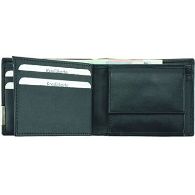 ALASSIO 42131 Portemonnee met metalen embleem in liggend formaat, portemonnee van het fijnste nappaleer, portemonnee met 4 creditcardvakken, netvak, vak voor bankbiljetten, muntenvak, leren ALASSIO 42131 Portemonnee met metalen embleem in liggend formaat, portemonnee van het fijnste nappaleer, portemonnee met 4 creditcardvakken, netvak, vak voor bankbiljetten, muntenvak, leren