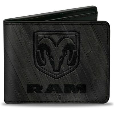 Buckle-Down Heren Bifold Wallet Ram Reisaccessoires Bi-Fold-portemonnee, zwart Buckle-Down Heren Bifold Wallet Ram Reisaccessoires Bi-Fold-portemonnee, zwart
