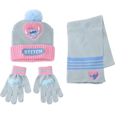 CERDÁ LIFE'S LITTLE MOMENTS Set voor kinderen, muts, handschoenen en sjaal, Stitch voor de winter, thermische set, 3-delig, standaard (3-pack), uniseks, kinderen CERDÁ LIFE'S LITTLE MOMENTS Set voor kinderen, muts, handschoenen en sjaal, Stitch voor de winter, thermische set, 3-delig, standaard (3-pack), uniseks, kinderen