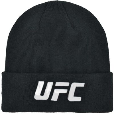 Concept One Uniseks UFC beanie, gebreide muts met manchetten, wintermuts met logo, zwart, één maat, Zwart, Eén Maat Concept One Uniseks UFC beanie, gebreide muts met manchetten, wintermuts met logo, zwart, één maat, Zwart, Eén Maat