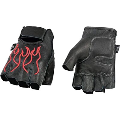 Milwaukee Shaf International Vingerloze handschoenen voor heren (zwart/rood, X-Large) (met geborduurde hot pin) Milwaukee Shaf International Vingerloze handschoenen voor heren (zwart/rood, X-Large) (met geborduurde hot pin)