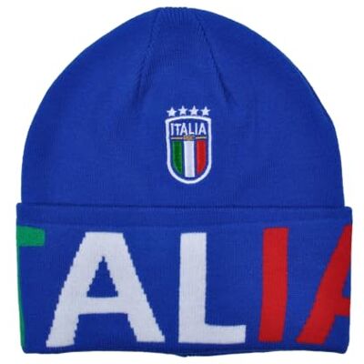 FIGC Uniseks 253101 beanie-muts, blauw, één maat, blauw, Eén maat FIGC Uniseks 253101 beanie-muts, blauw, één maat, blauw, Eén maat